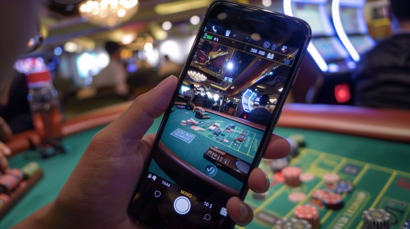 Layar antarmuka aplikasi cabe 4d menampilkan berbagai kategori permainan dan live-dealer tables